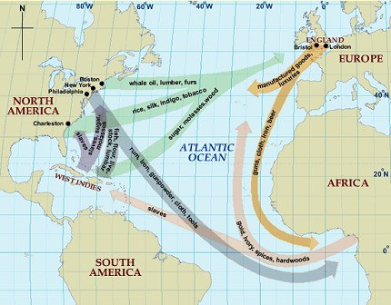 trade slave triangle atlantic english modern late history