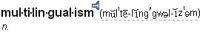 Dictionary entry heading and pronunciation for the word multilingualism