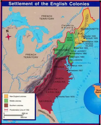 Settlement of the English Colonies