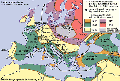 Spread of the Black Death
