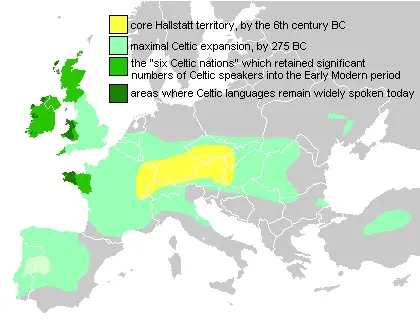 Distribution of Celtic peoples