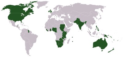 Countries where English is an official language