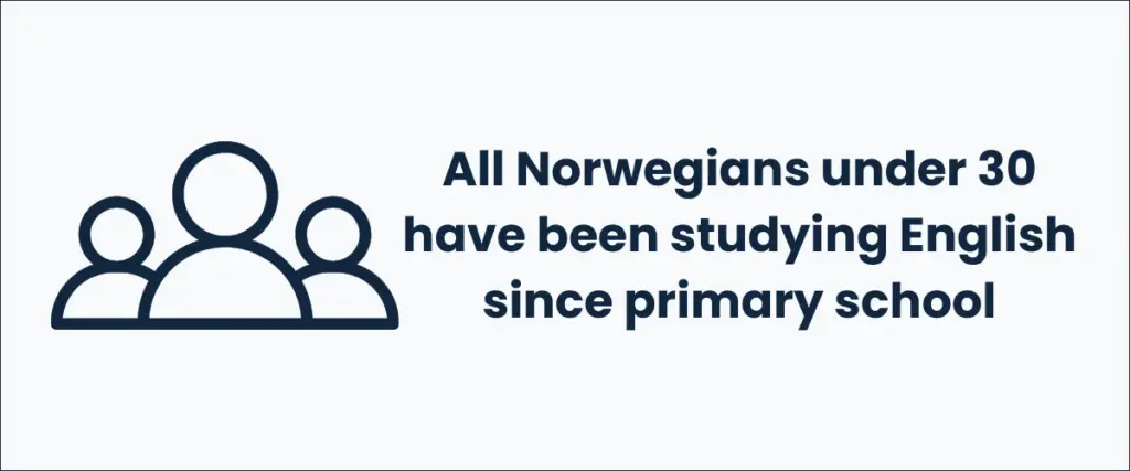 All Norwegians under 30 have been studying English since primary school