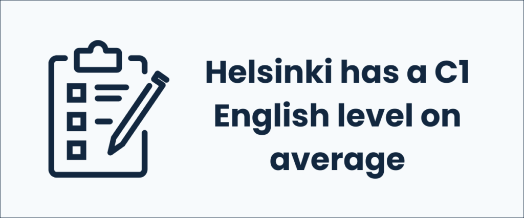 Helsinki has a C1 English level on average